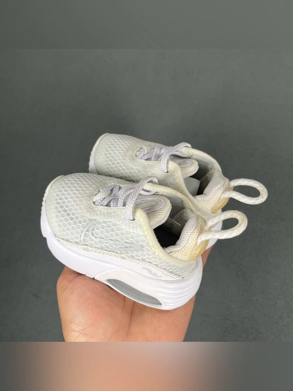 Nike Air Max 2090 (TD) Shoes White Grey Size 2C